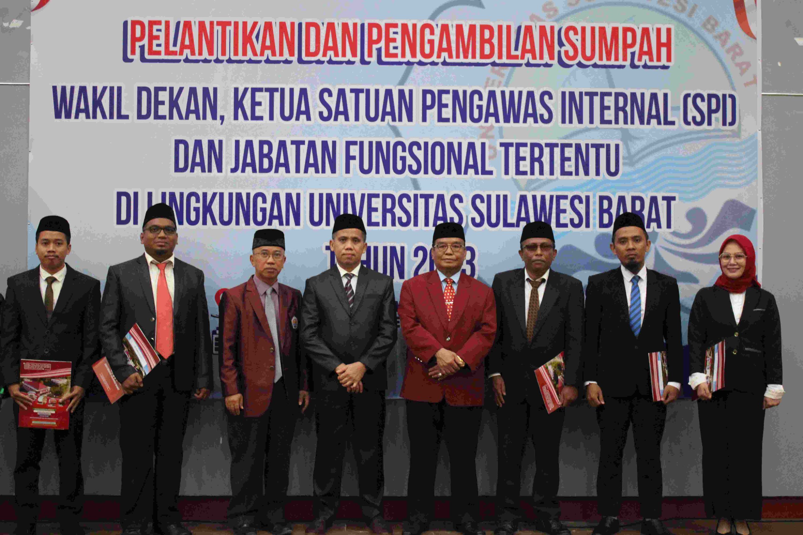 Pelantikan dan Pengambilan Sumpah di Lingkungan Universitas Sulawesi Barat