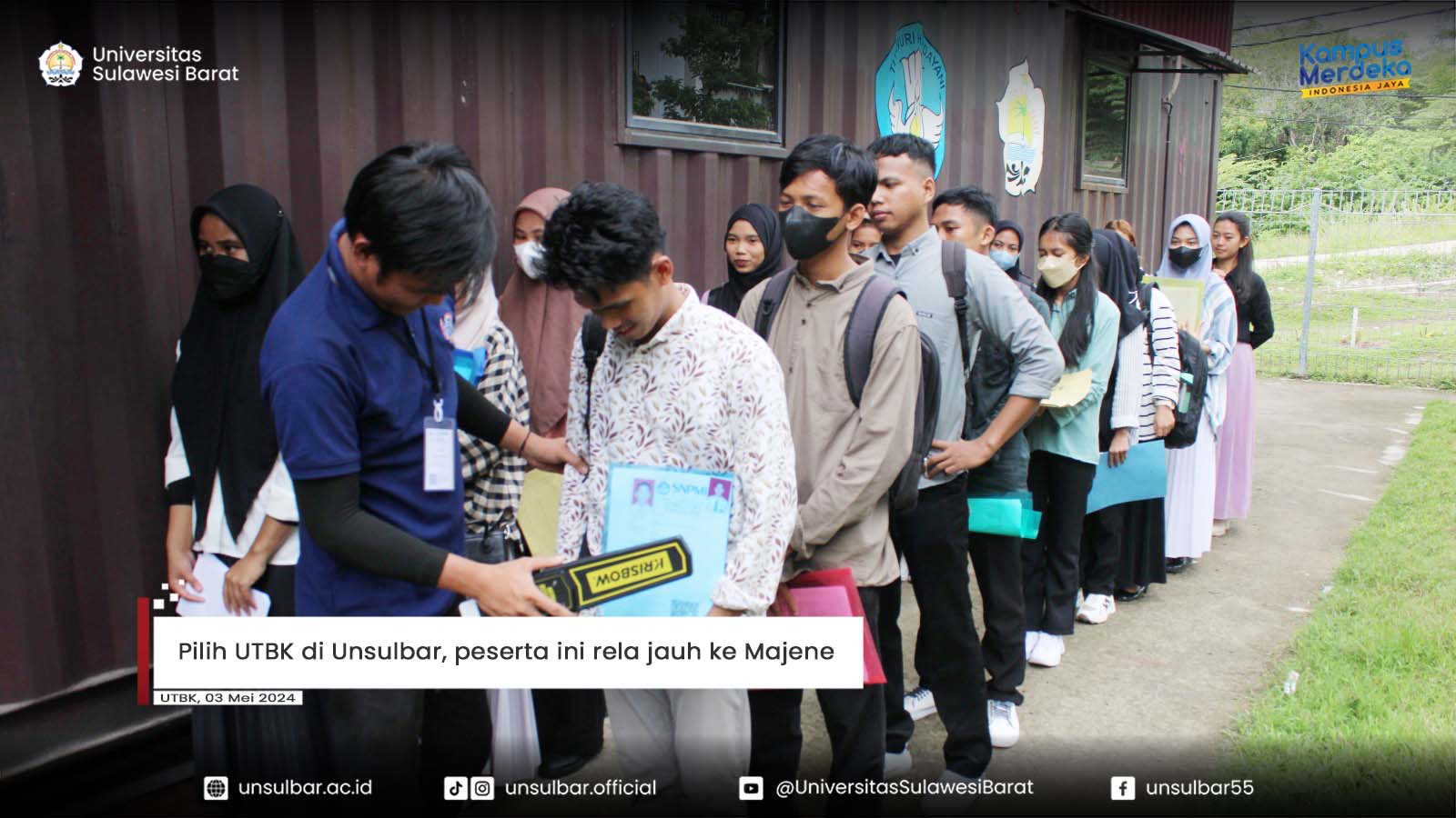 Pilih UTBK di Unsulbar, peserta ini rela jauh ke Majene