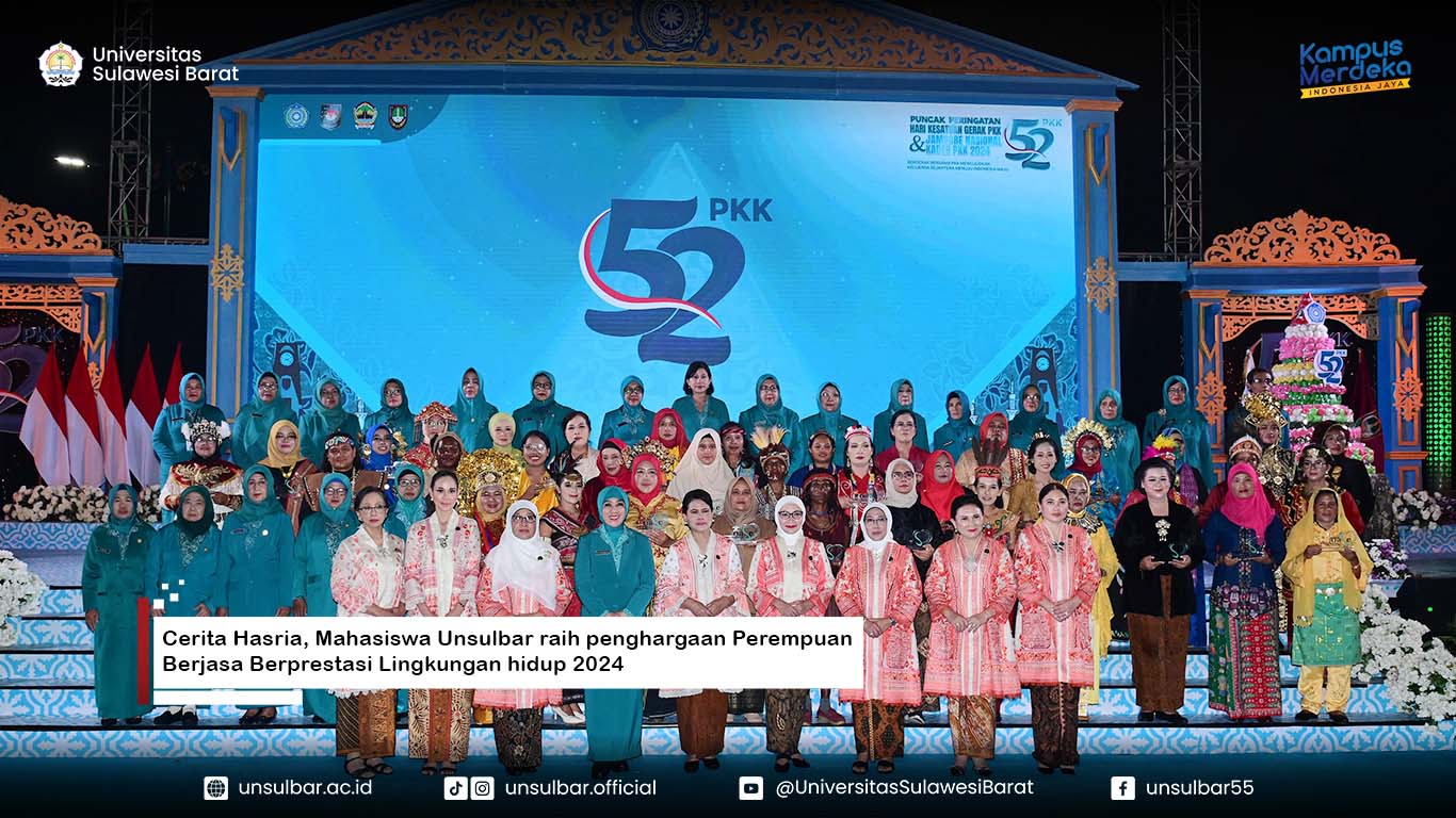 Cerita Hasria, Mahasiswa Unsulbar raih penghargaan Perempuan Berjasa Berprestasi Lingkungan hidup 2024