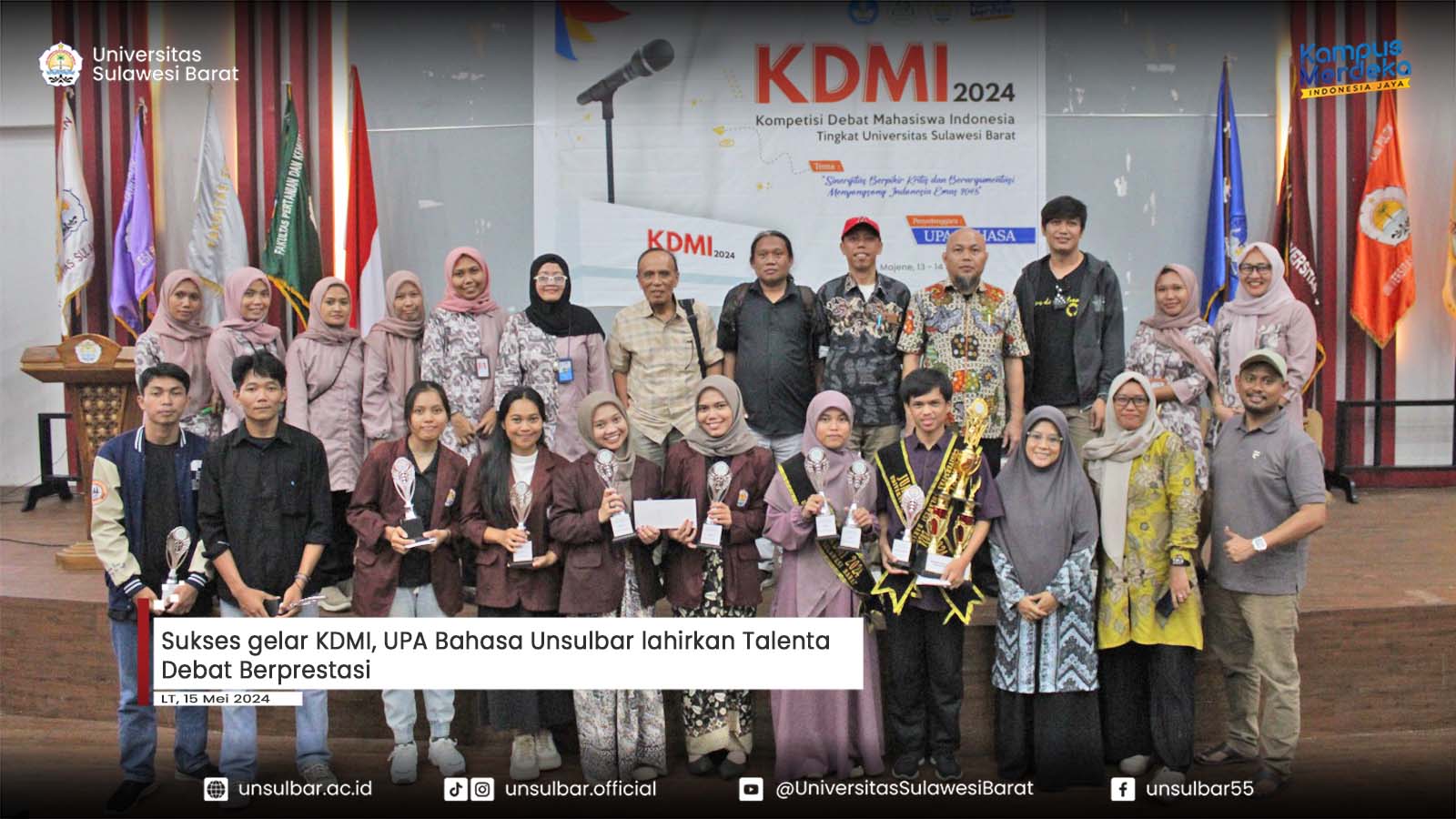 Sukses gelar KDMI, UPA Bahasa Unsulbar lahirkan Talenta Debat Berprestasi