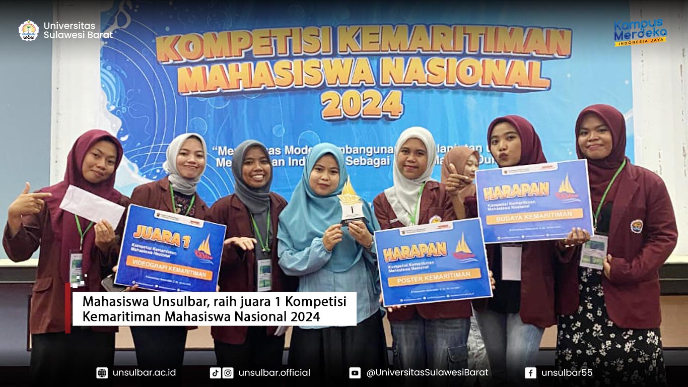 Mahasiswa Unsulbar, raih juara 1 Kompetisi Kemaritiman Mahasiswa Nasional 2024