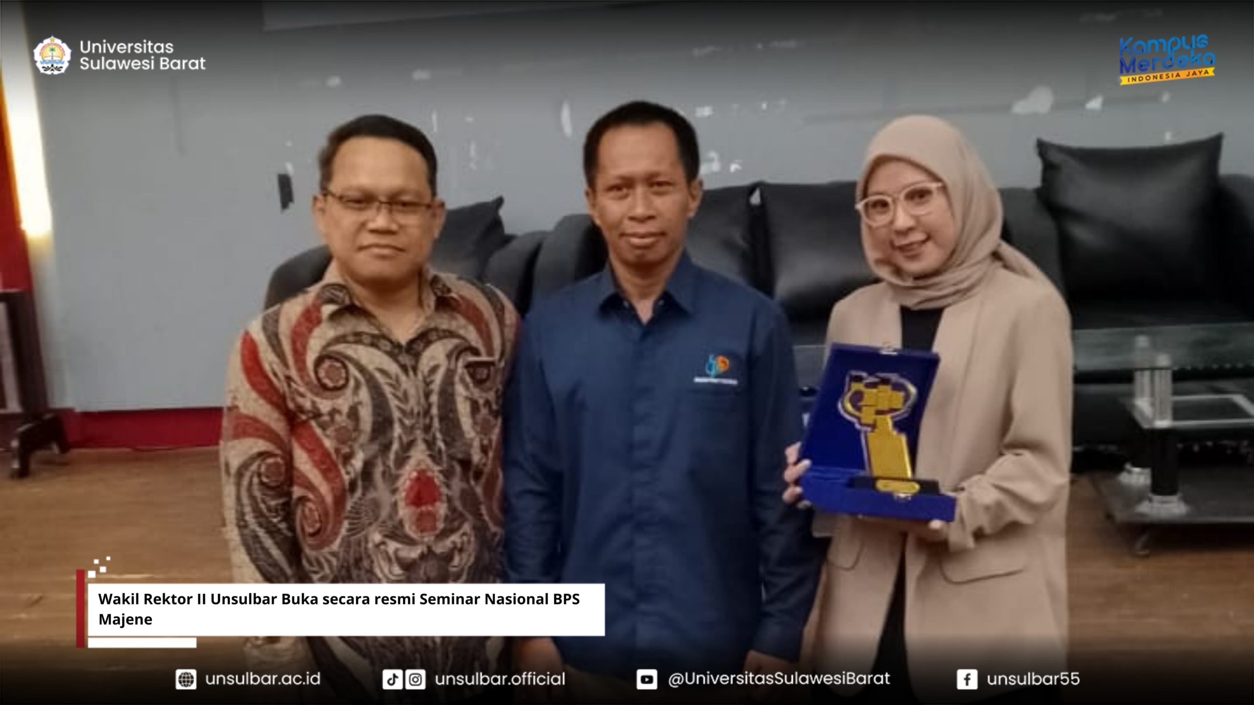 Wakil Rektor II Unsulbar Buka secara resmi Seminar Nasional BPS Majene