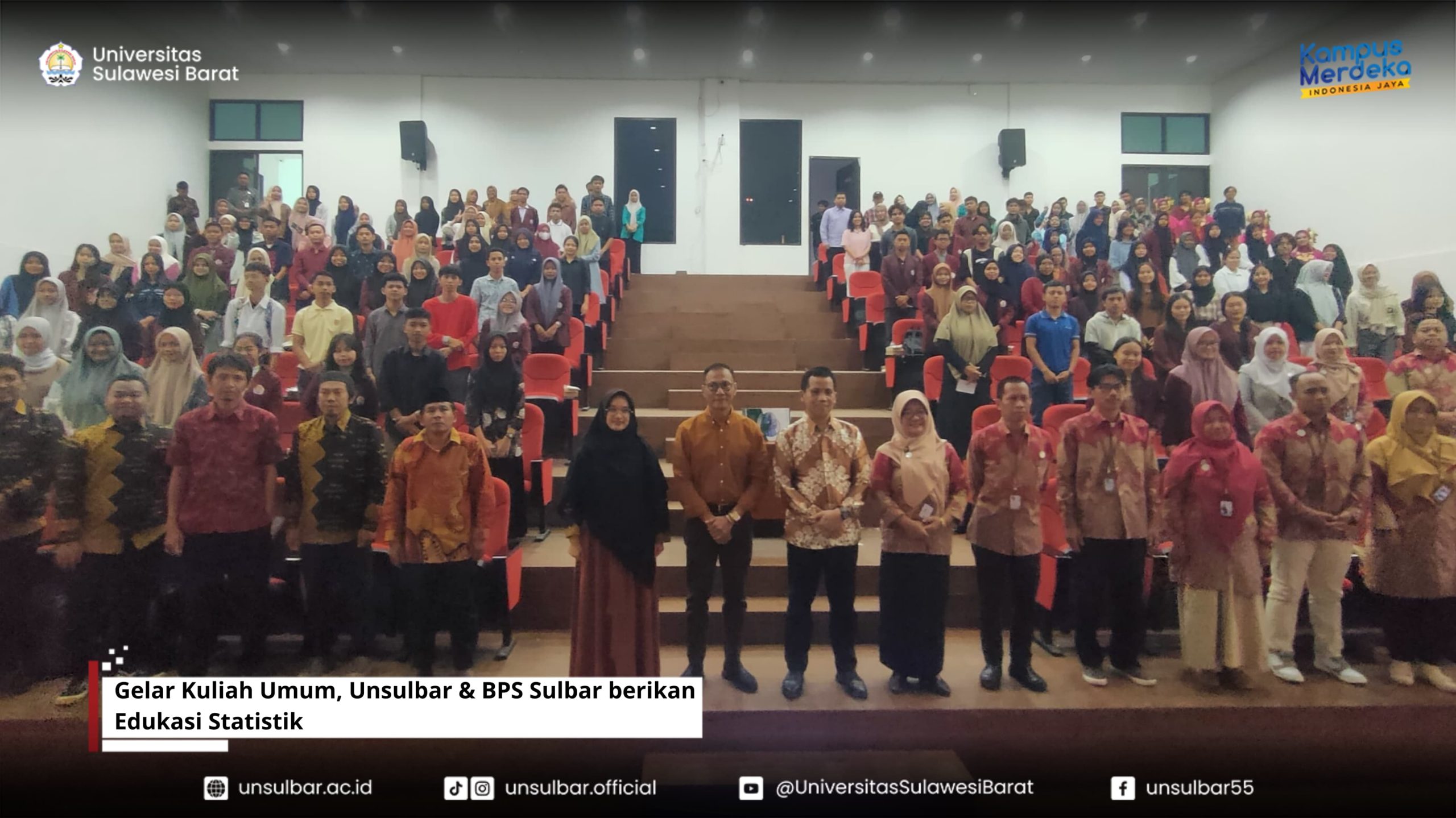 Gelar Kuliah Umum, Unsulbar & BPS Sulbar berikan Edukasi Statistik
