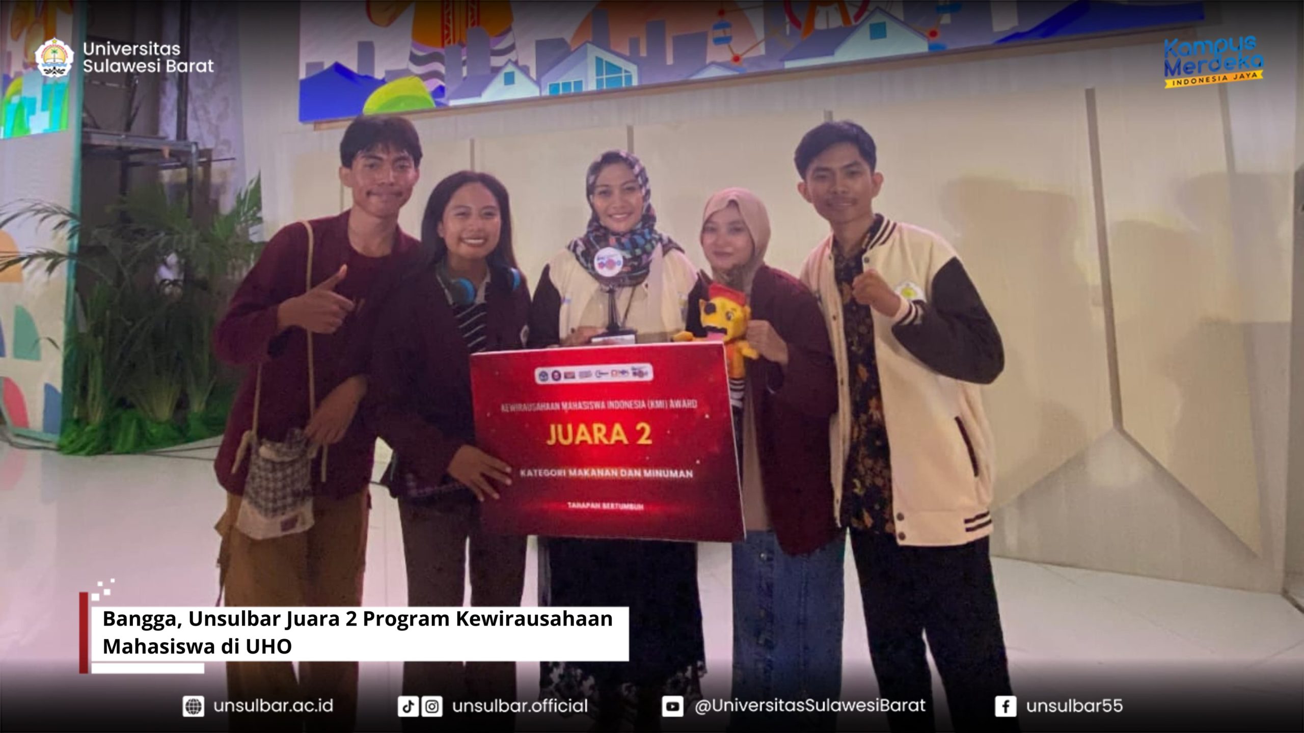 Bangga, Unsulbar Juara 2 Program Kewirausahaan Mahasiswa di UHO
