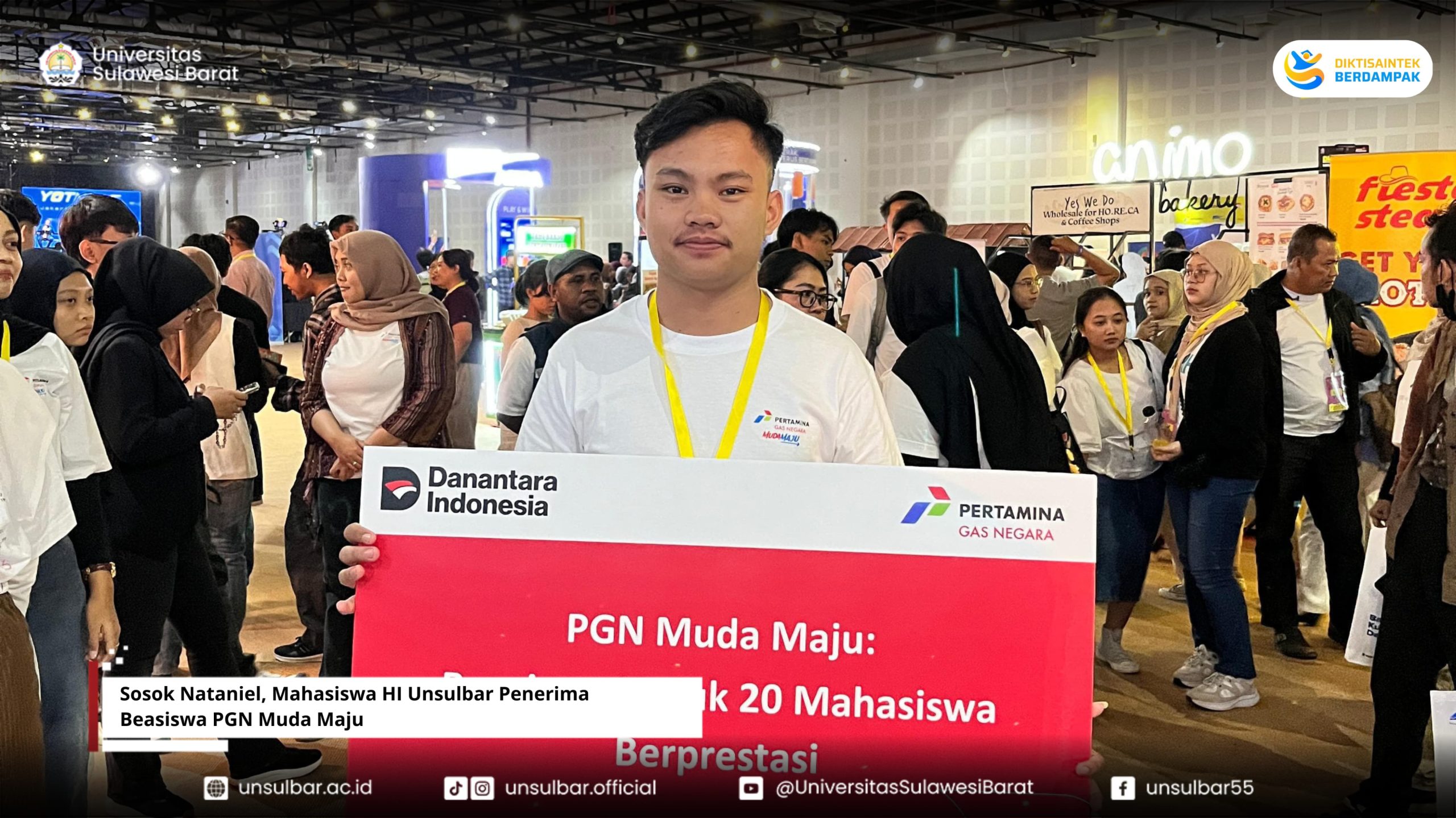 Sosok Nataniel, Mahasiswa HI Unsulbar Penerima Beasiswa PGN Muda Maju