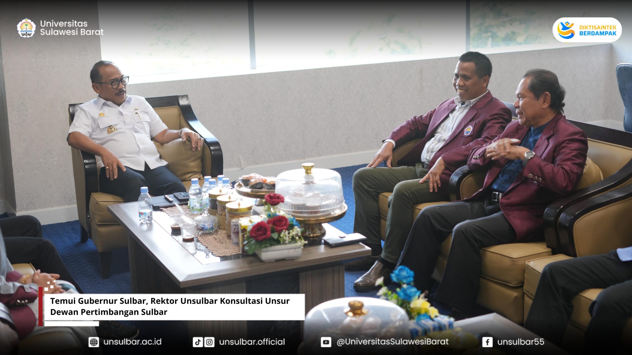 Temui Gubernur Sulbar, Rektor Unsulbar Konsultasi Unsur Dewan Pertimbangan Sulbar