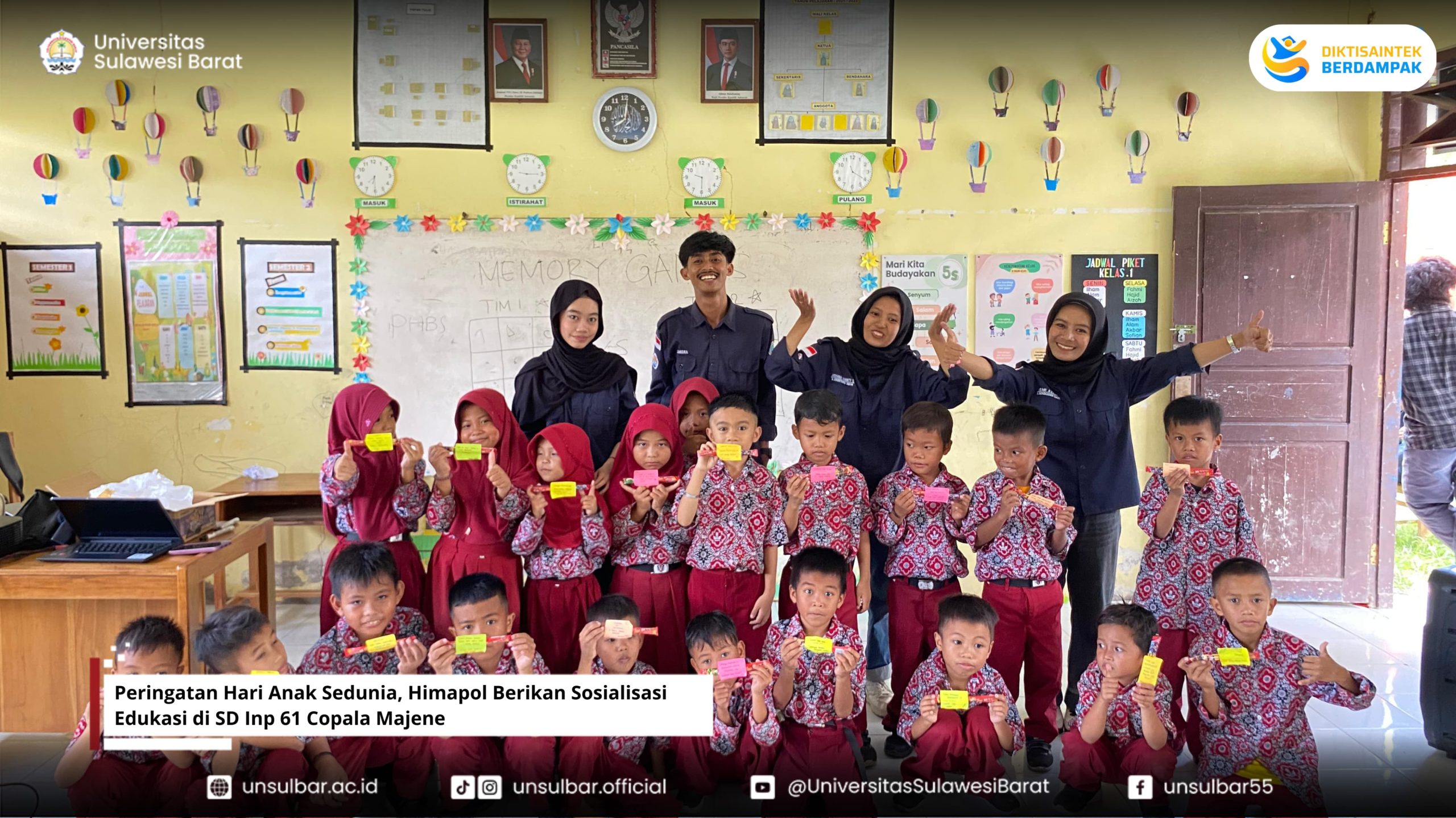 Peringatan Hari Anak Sedunia, Himapol Berikan Sosialisasi Edukasi di SD Inp 61 Copala