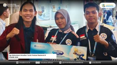 Tiga Mahasiswa Unsulbar Toreh Prestasi Nasional di FESARBI 2026