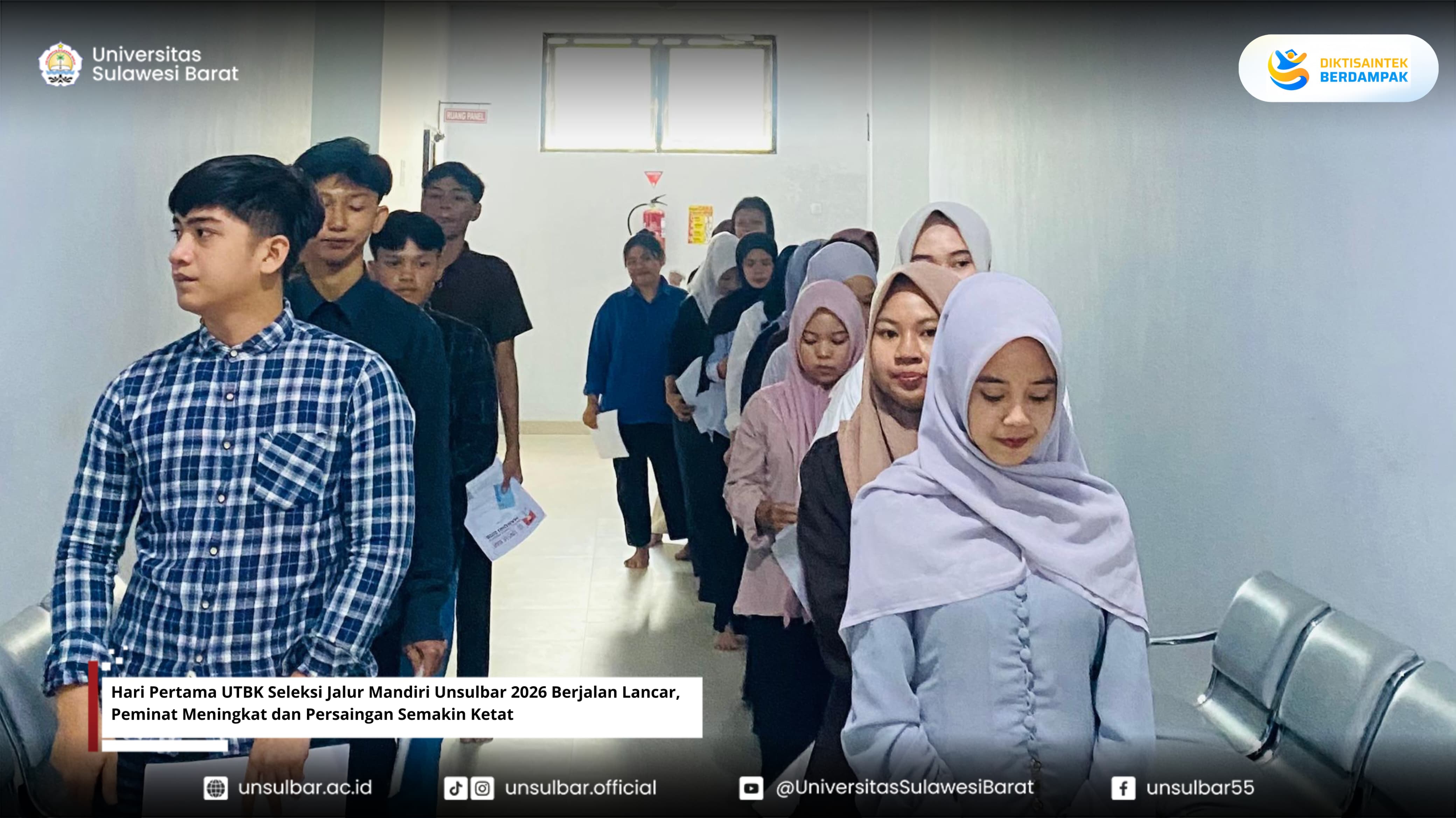 Hari Pertama UTBK Seleksi Jalur Mandiri Unsulbar 2026 Berjalan Lancar, Peminat Meningkat dan Persaingan Semakin Ketat