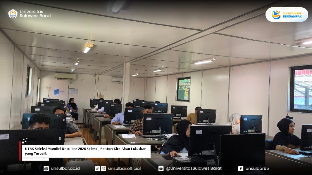 Dokumentasi Hari Ke-Tiga UTBK Mandiri Unsulbar, Jumat (19/6/2026)foto: Humas Unsulbar