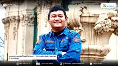 Siap ke Jerman, Rafid Mahful Dosen PWK Unsulbar Lolos Beasiswa S3 Luar Negeri