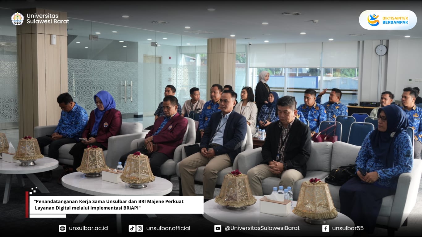 Penandatanganan Kerja Sama Unsulbar dan BRI Majene Perkuat Layanan Digital melalui Implementasi BRIAPI