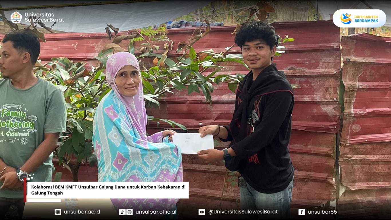 Kolaborasi BEM KMFT Unsulbar Galang Dana untuk Korban Kebakaran di Galung Tengah