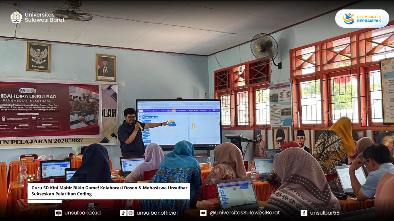 Guru SD Kini Mahir Bikin Game! Kolaborasi Dosen & Mahasiswa Unsulbar Sukseskan Pelatihan Coding