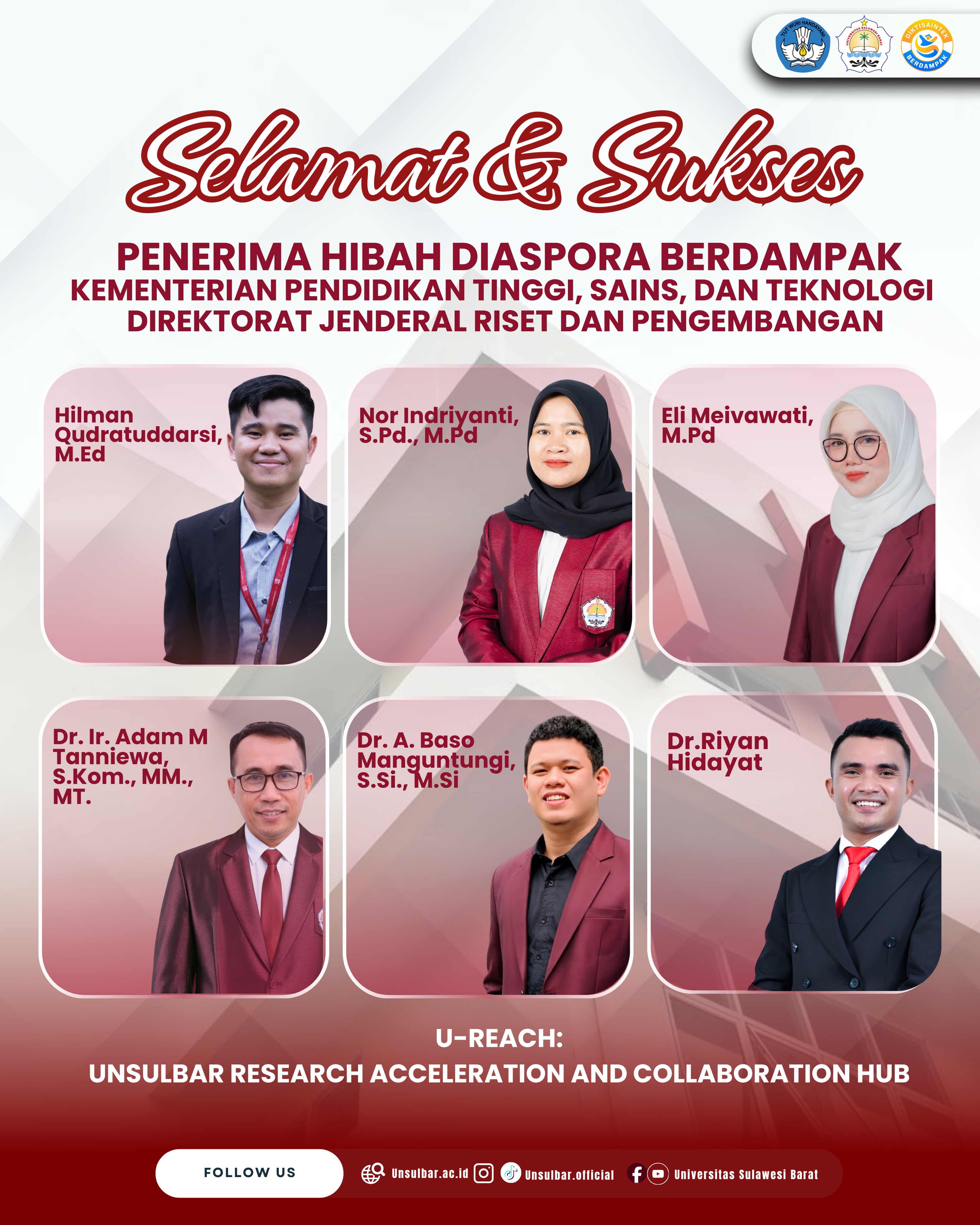 Unsulbar Lolos Pendanaan Program Diaspora Berdampak Kemendiktisaintek, Perkuat Kolaborasi Riset Internasional