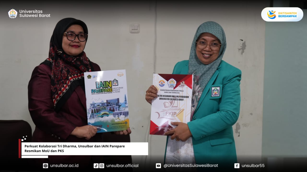 Perkuat Kolaborasi Tri Dharma, Unsulbar dan IAIN Parepare Resmikan MoU dan PKS